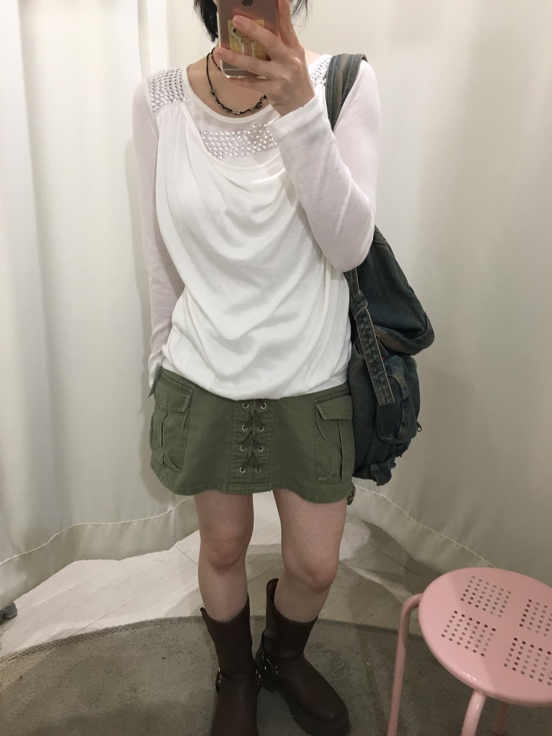 레이어드 스커트 롱슬리브 상품이미지1