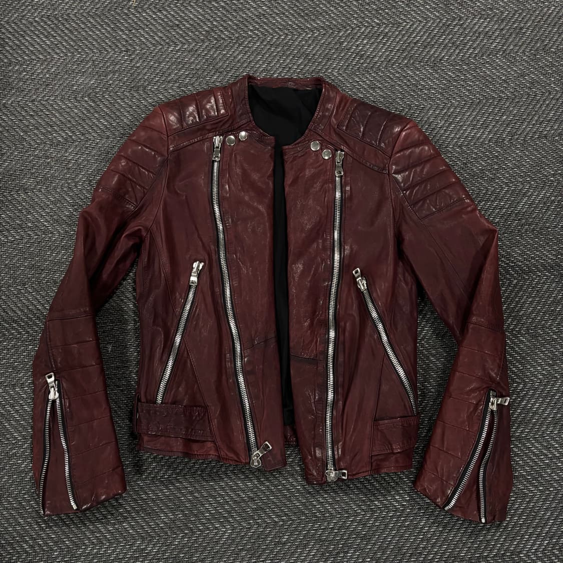 발망 스타일 바이커 램스킨 버건디 상품이미지1