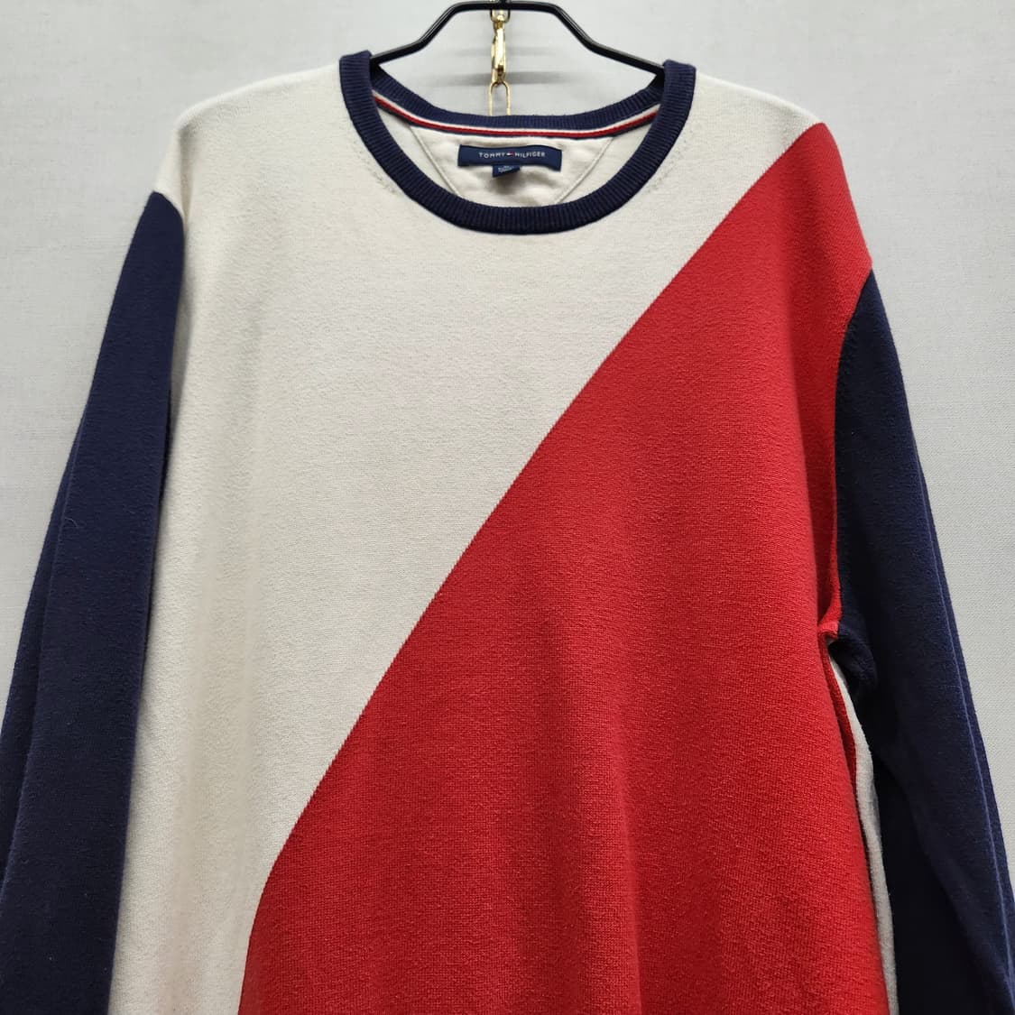 타미힐피거 컬러블럭 코튼 니트 XL(XL) 상품이미지2