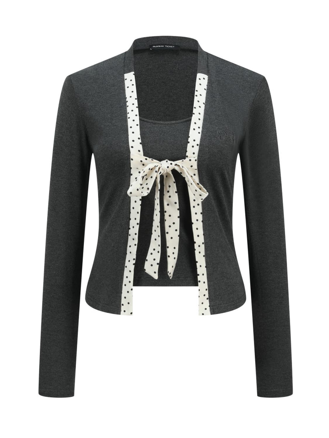 런웨이티켓 (현 오운서) 도트 가디건 M 상품이미지4