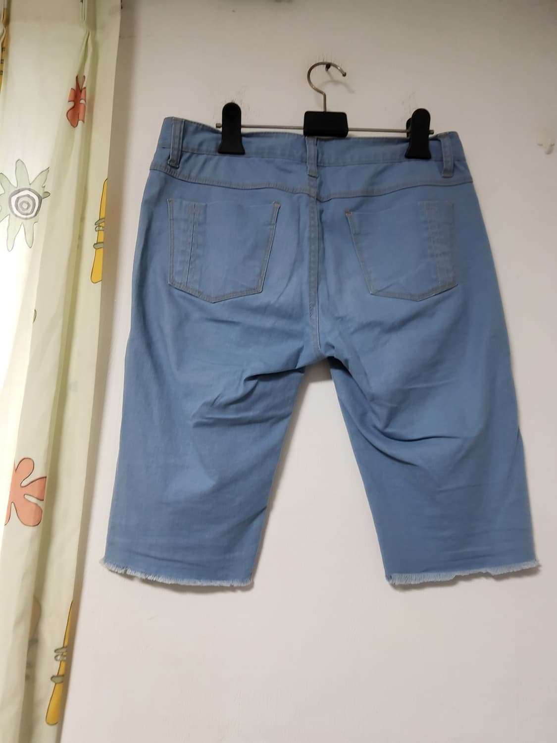 빈티지  면 연청 컷팅 반바지 L 상품이미지2