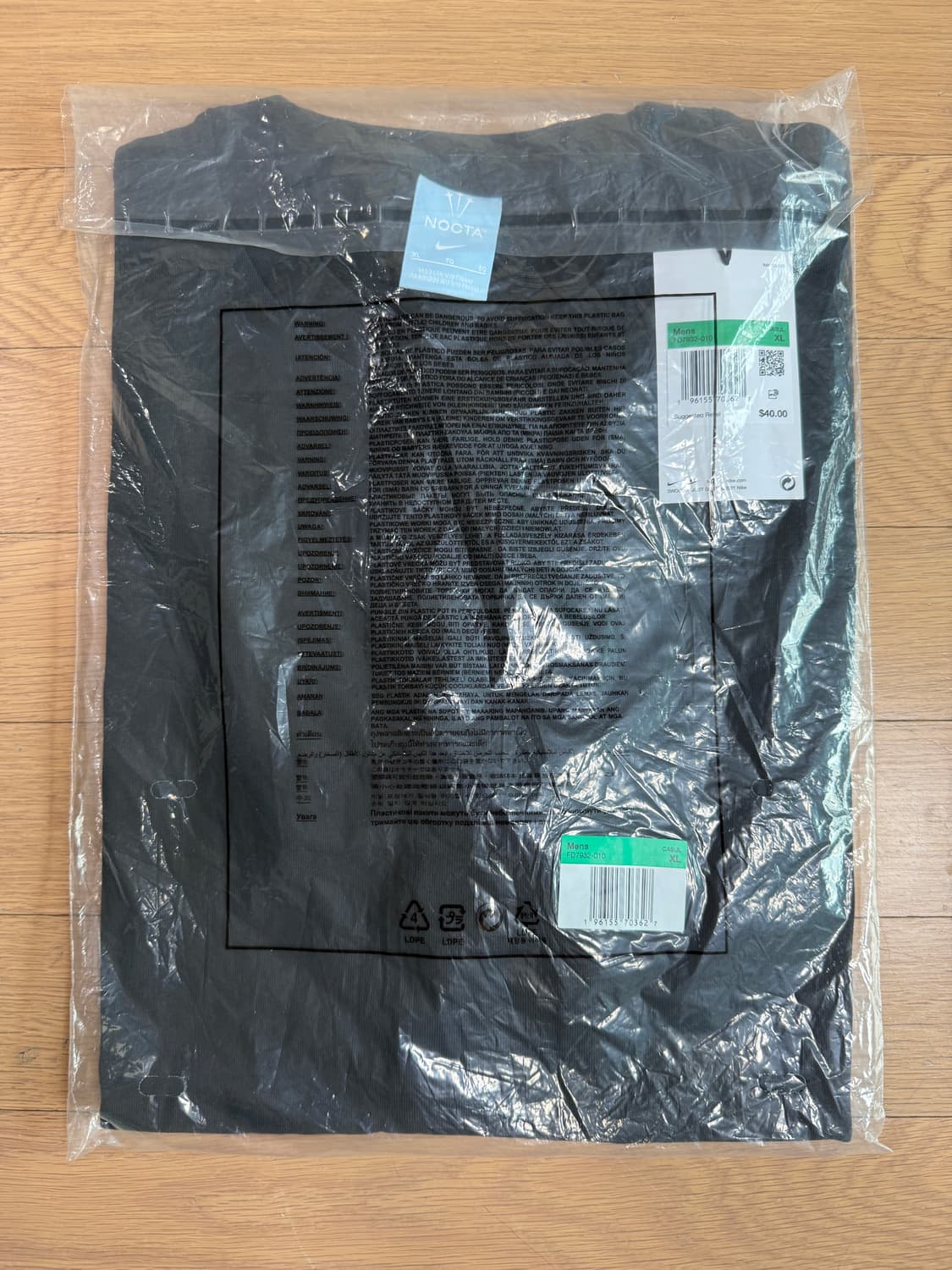 [XL] 나이키 NOCTA 녹타 블랭크 무지 반팔 티셔츠 블랙 드레이크 상품이미지4