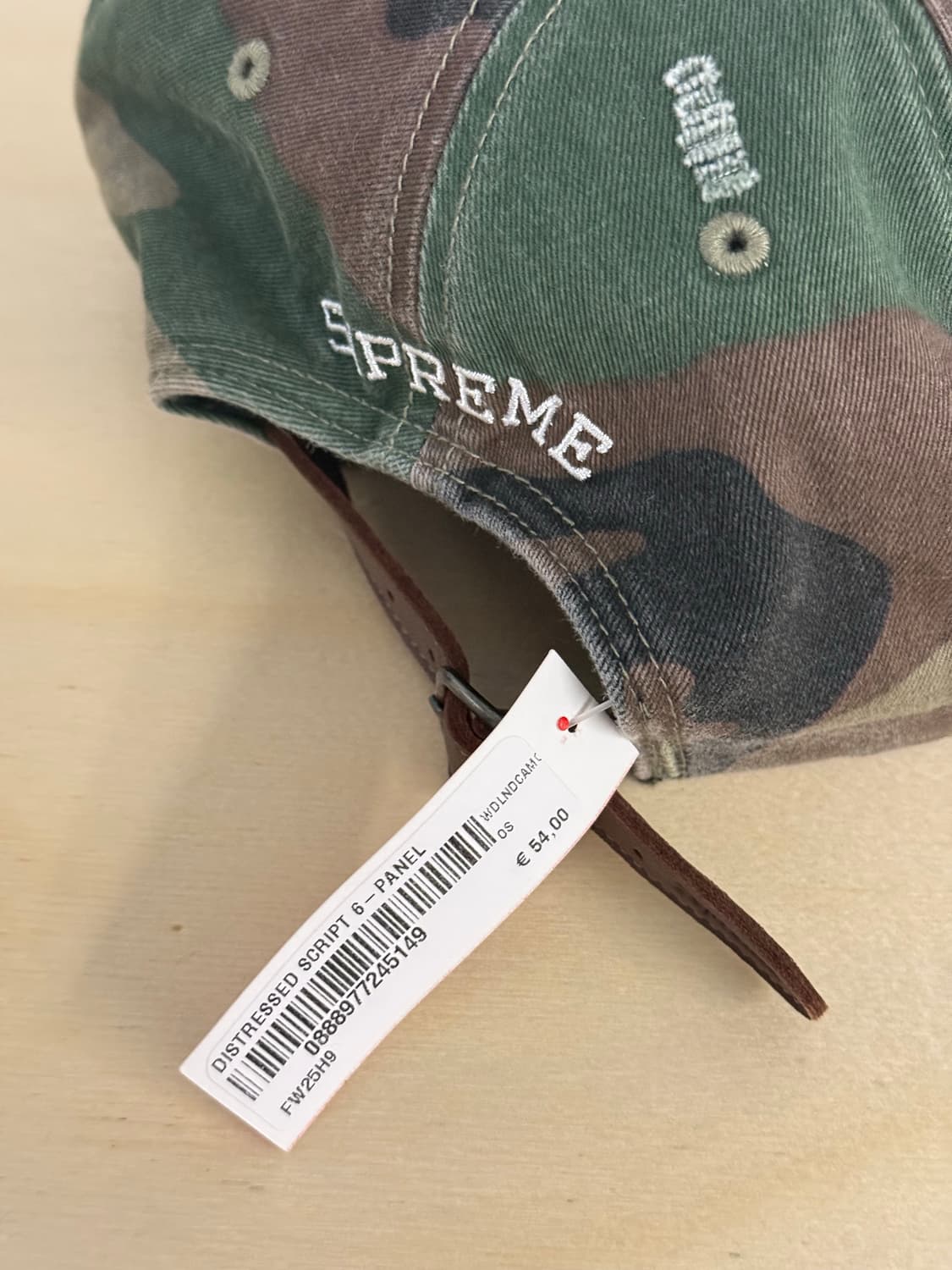 슈프림 25fw 6패널 우드랜드 카모 캡 상품이미지3
