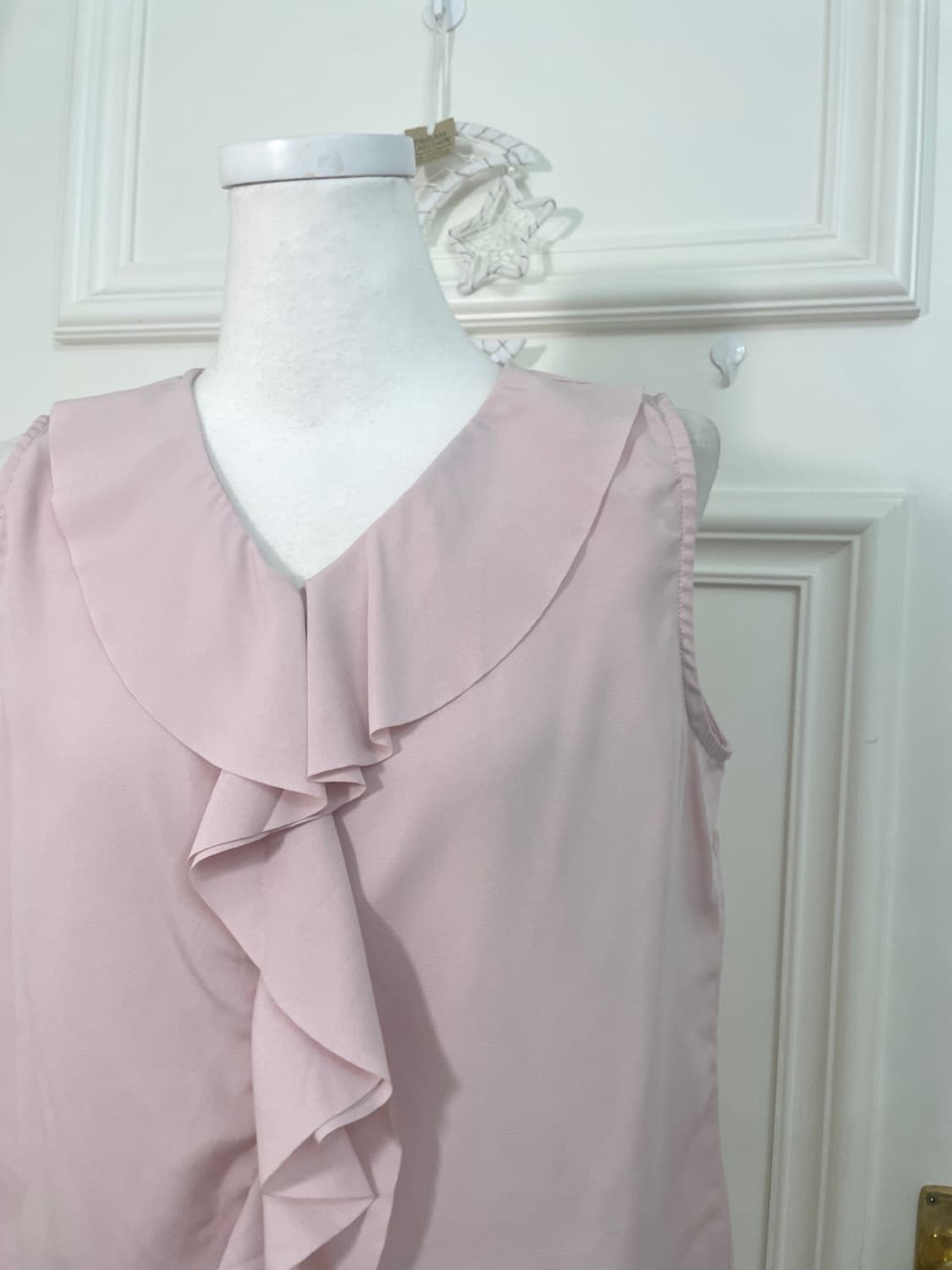 pink ruffle summer sleeveless blouse 상품이미지7