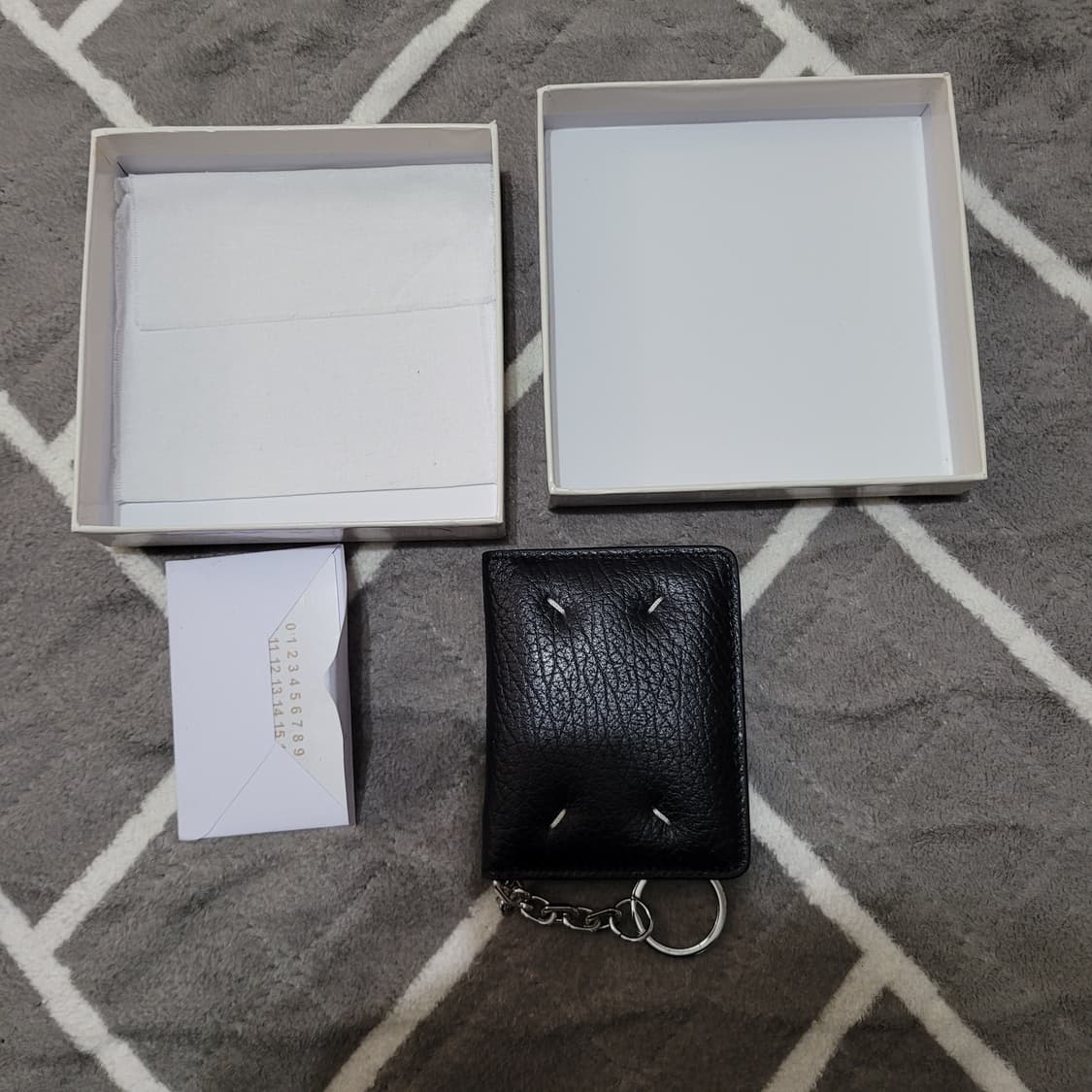 정품 마르지엘라 블랙 카드지갑 키링 풀박스 상품이미지1