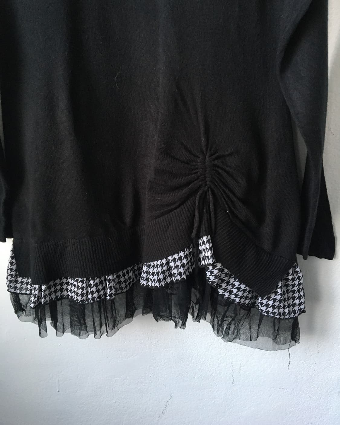 Shirring lace point knit onepiece 상품이미지4