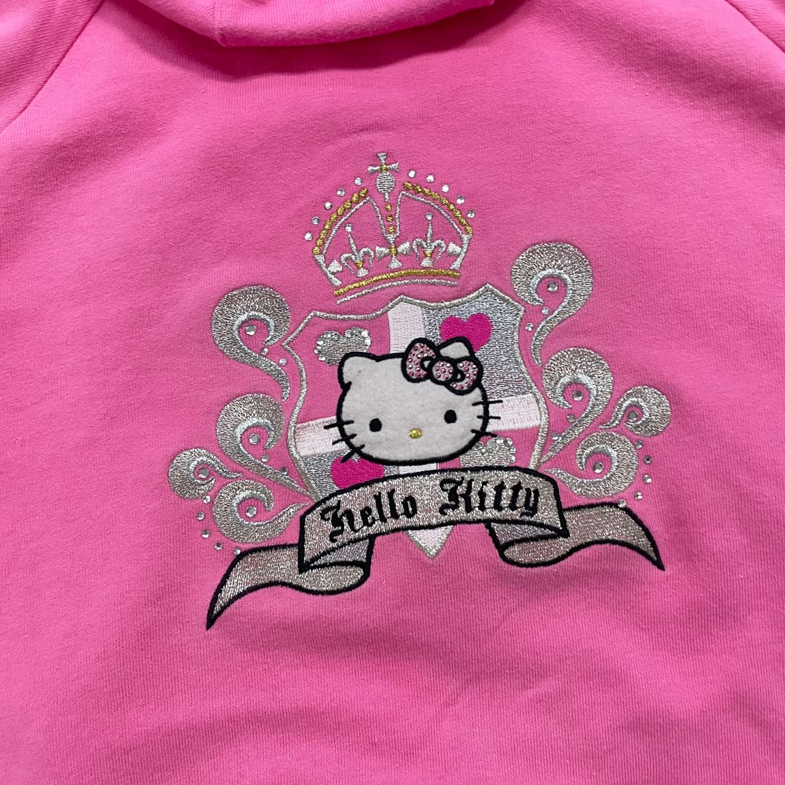 헬로키티 갸루 펑크 후드집업 핑크 상품이미지4