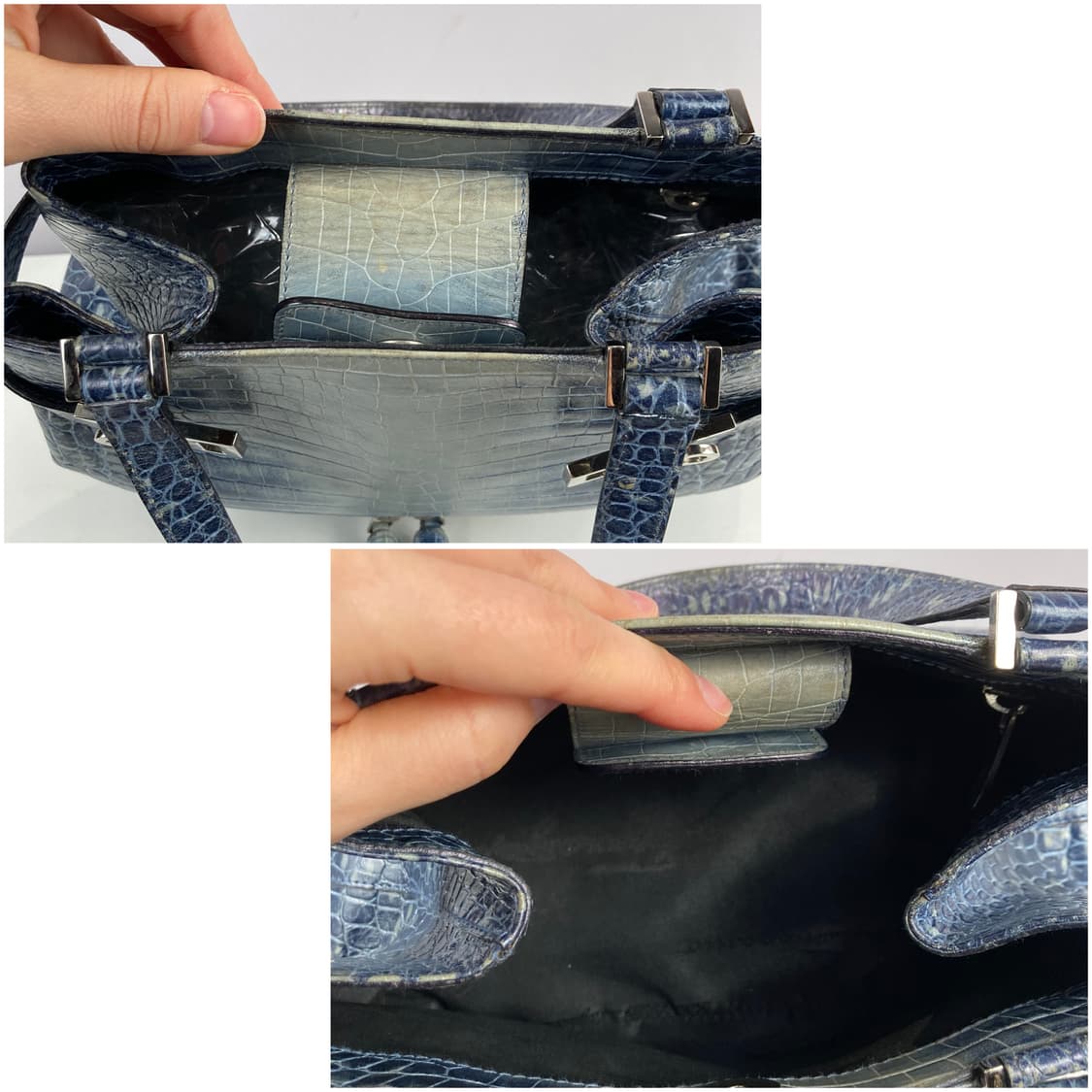 살바토레 페라가모 간치니 턴락 크로커 엠보 토트백 가방 정품 상품이미지9