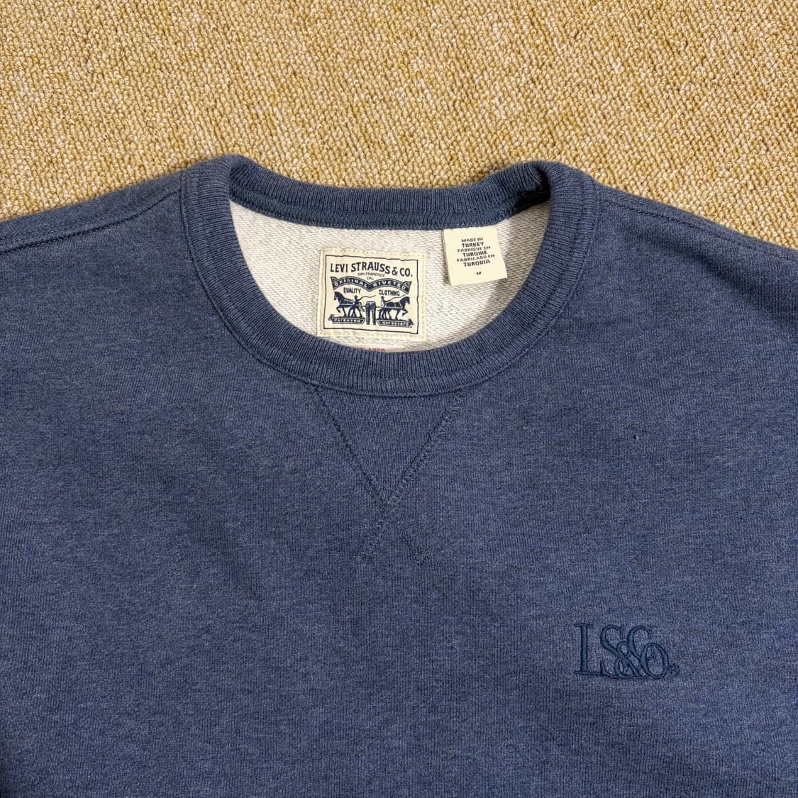 리바이스 해비웨이트 네이비 맨투맨(M) 상품이미지4