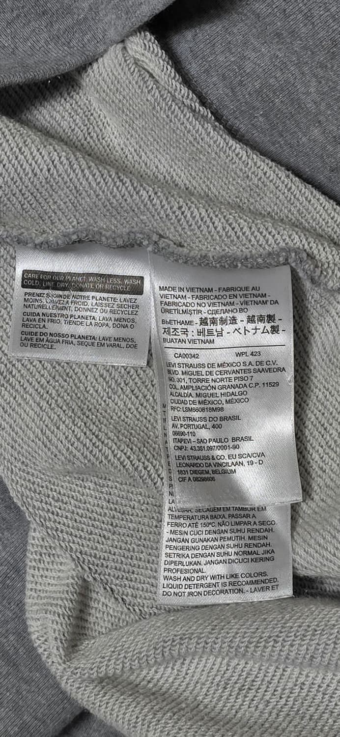 리바이스 그레이 로고 맨투맨 S 상품이미지4
