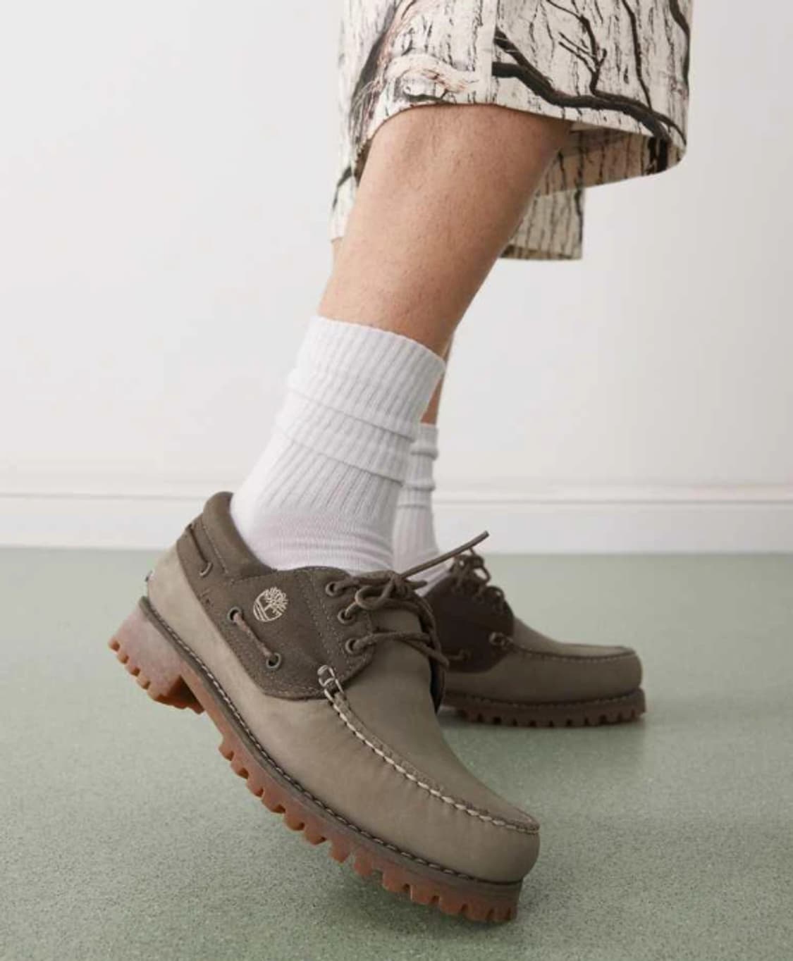 팀버랜드 3아이 로퍼 보트슈즈 올리브 누벅 270 상품이미지4