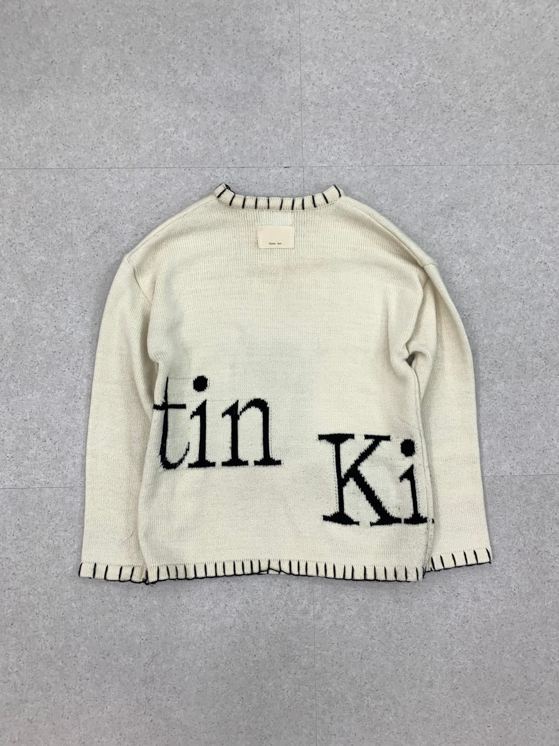 Matin Kim 마뗑킴 빅로고 스티치 니트 상품이미지5