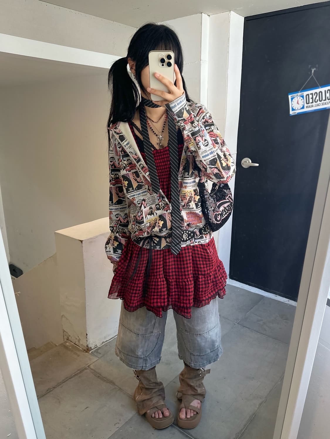 Hysteric Glamour News Hooded Zip-Up 상품이미지4