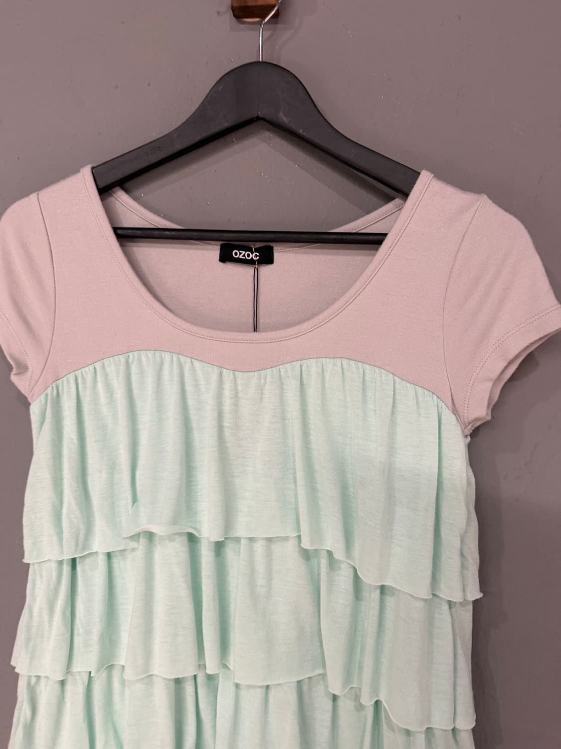 grey + mint can-can frill detail top 상품이미지6