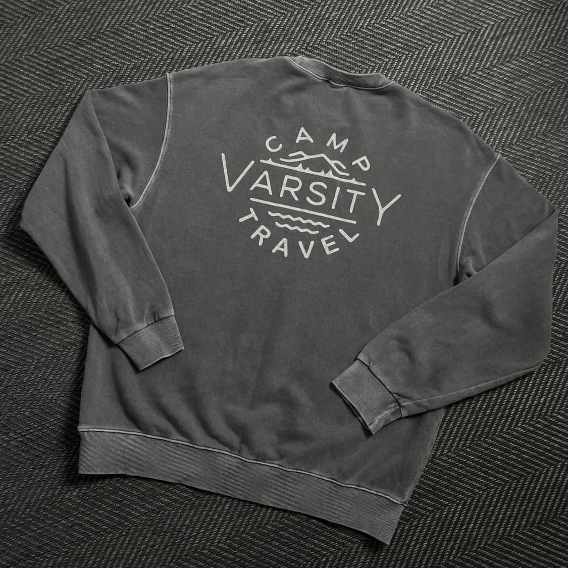 트레블 바시티 빅로고 피그먼트 박시핏 맨투맨y 4595 상품이미지1