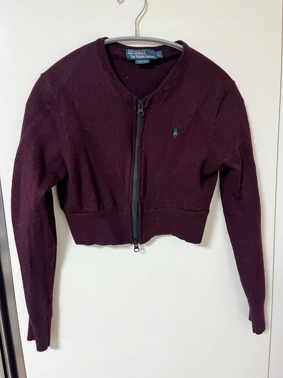 폴로 빈티지 투웨이 리폼 버건디 가디건 상품이미지1