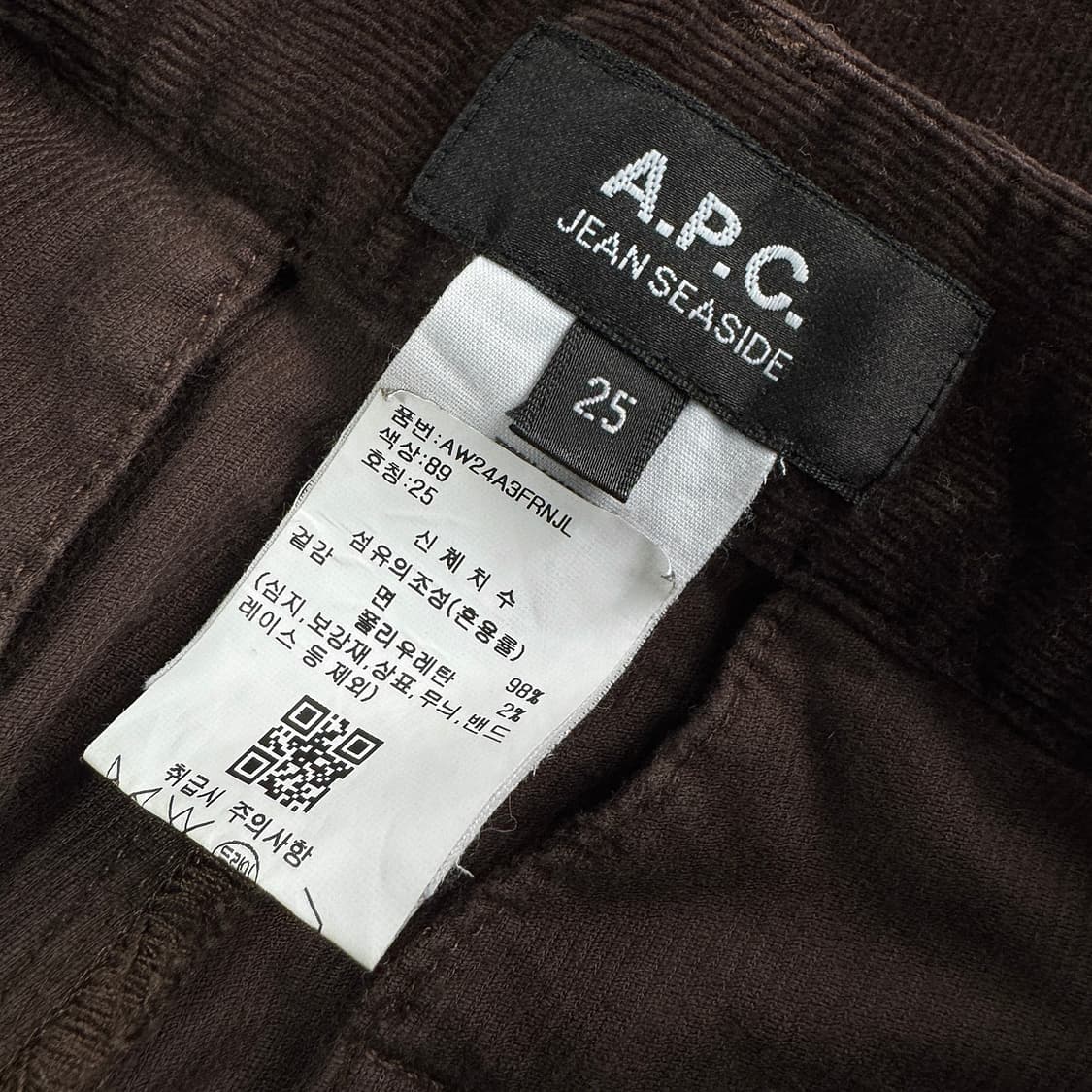 아페쎄 A.P.C. 2024 코듀로이 데님 진 (25) 상품이미지3