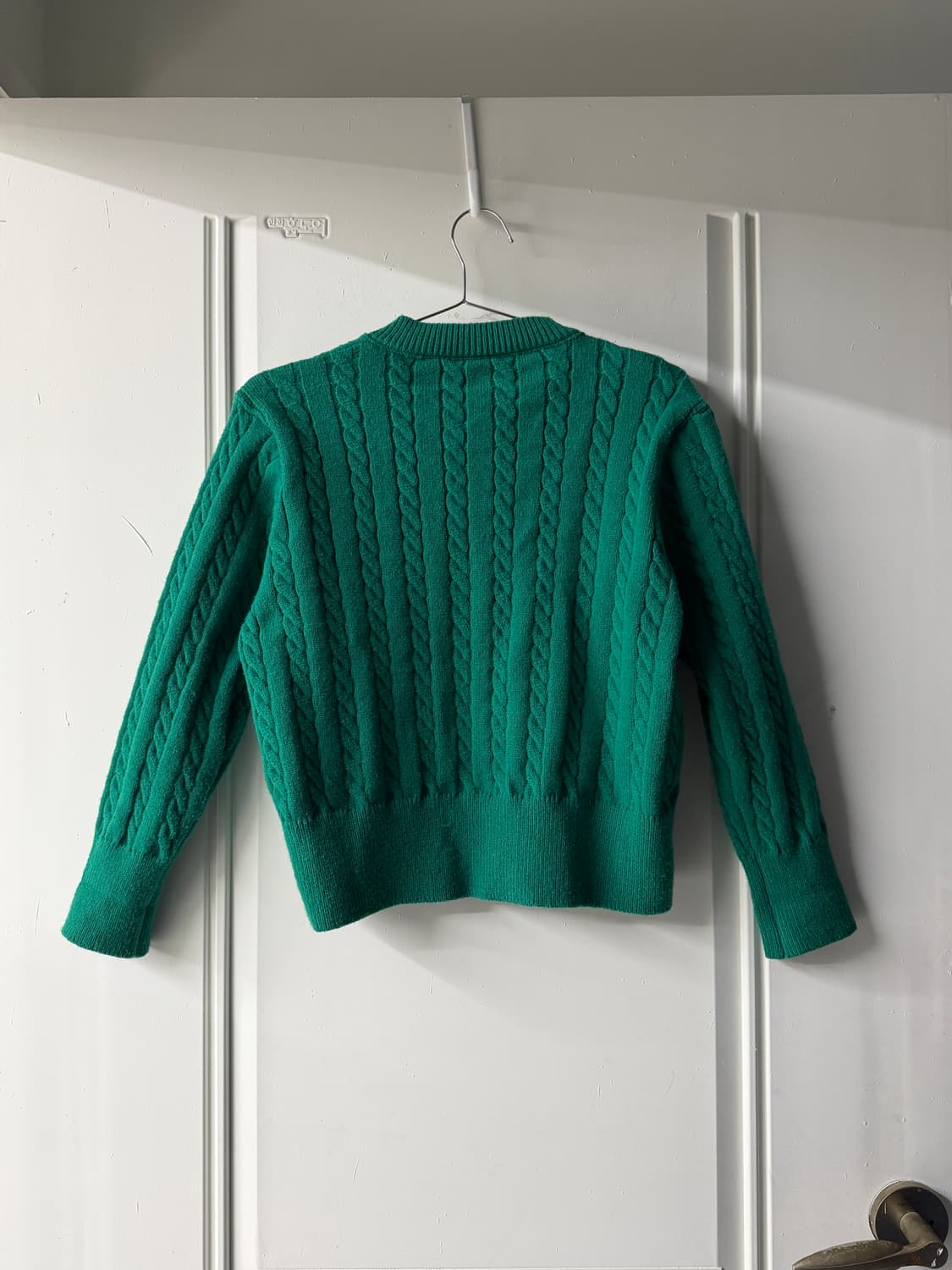 일본빈티지 그린 꽈배기 니트가디건 상품이미지5