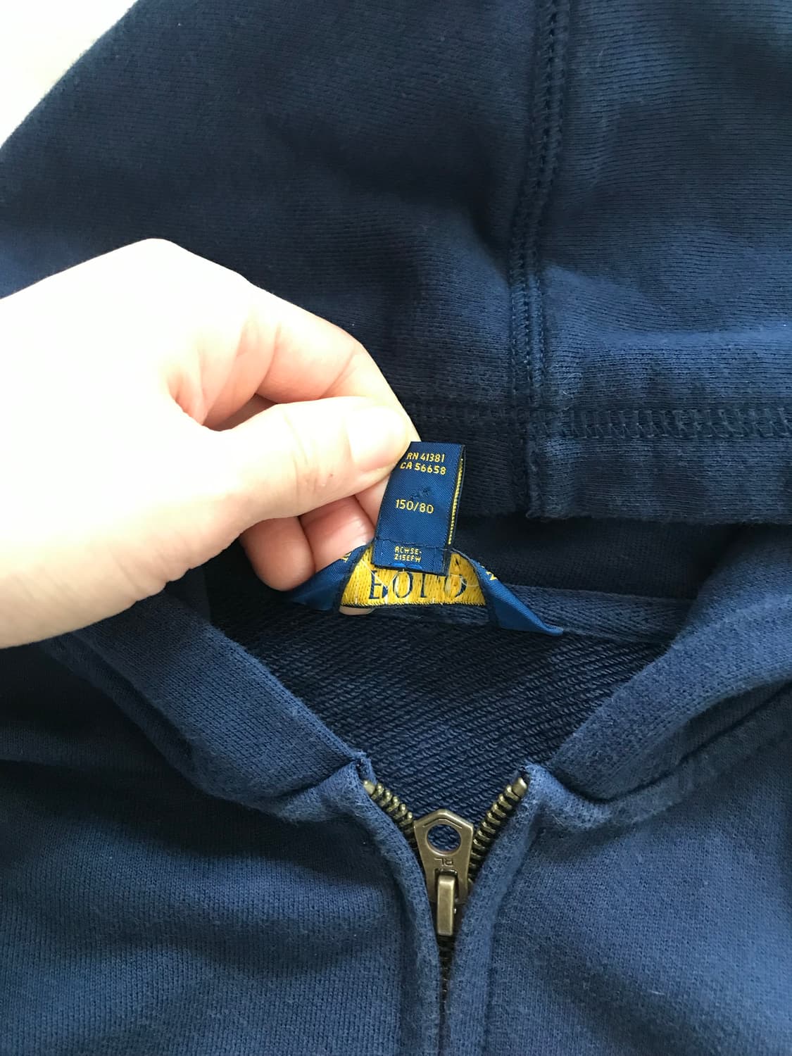 폴로 랄프로렌 포니로고 딱붙핏 네이비 후드집업 상품이미지7