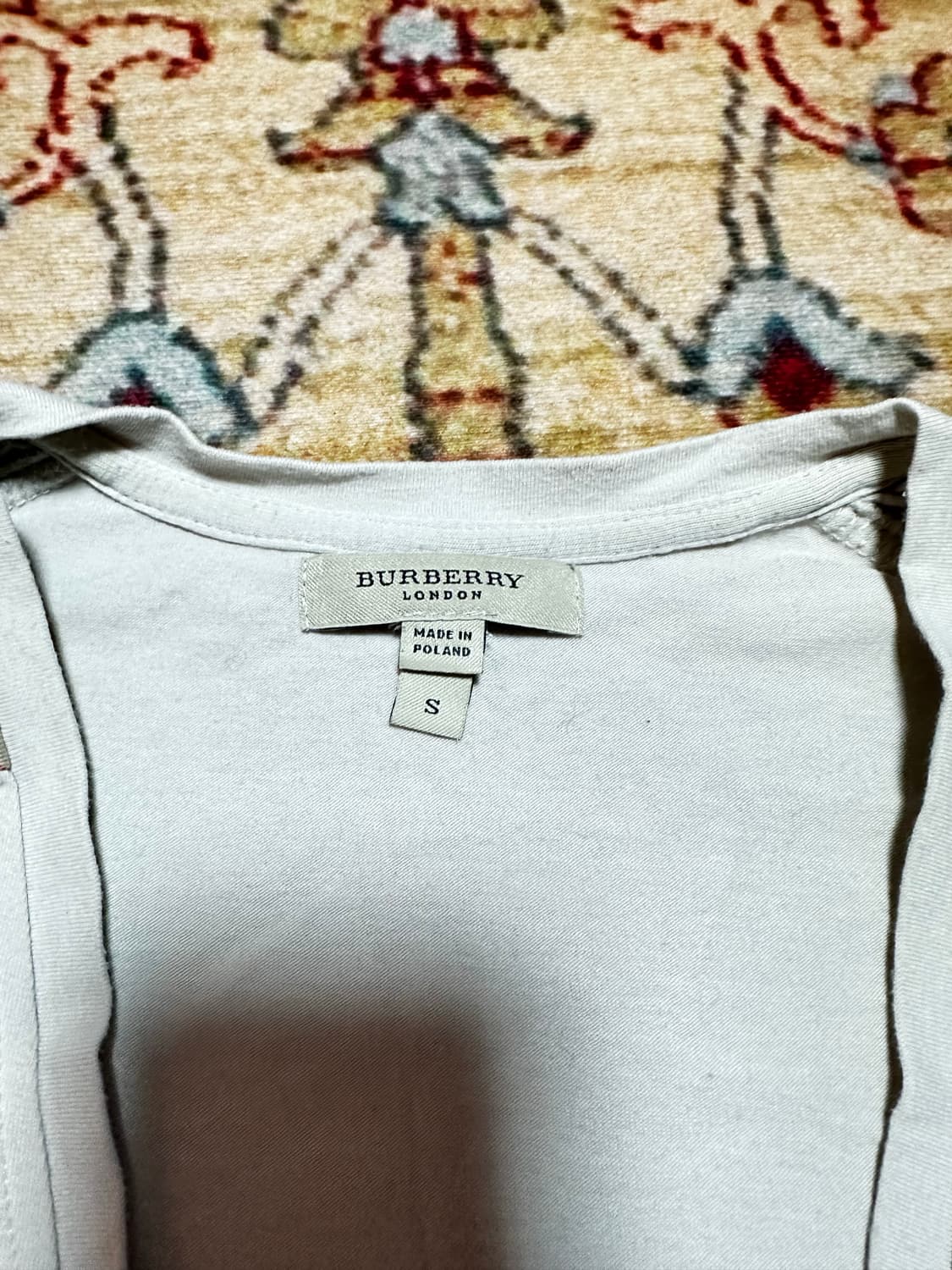 버버리 유넥 체크 패턴 반팔 티셔츠 S 상품이미지2