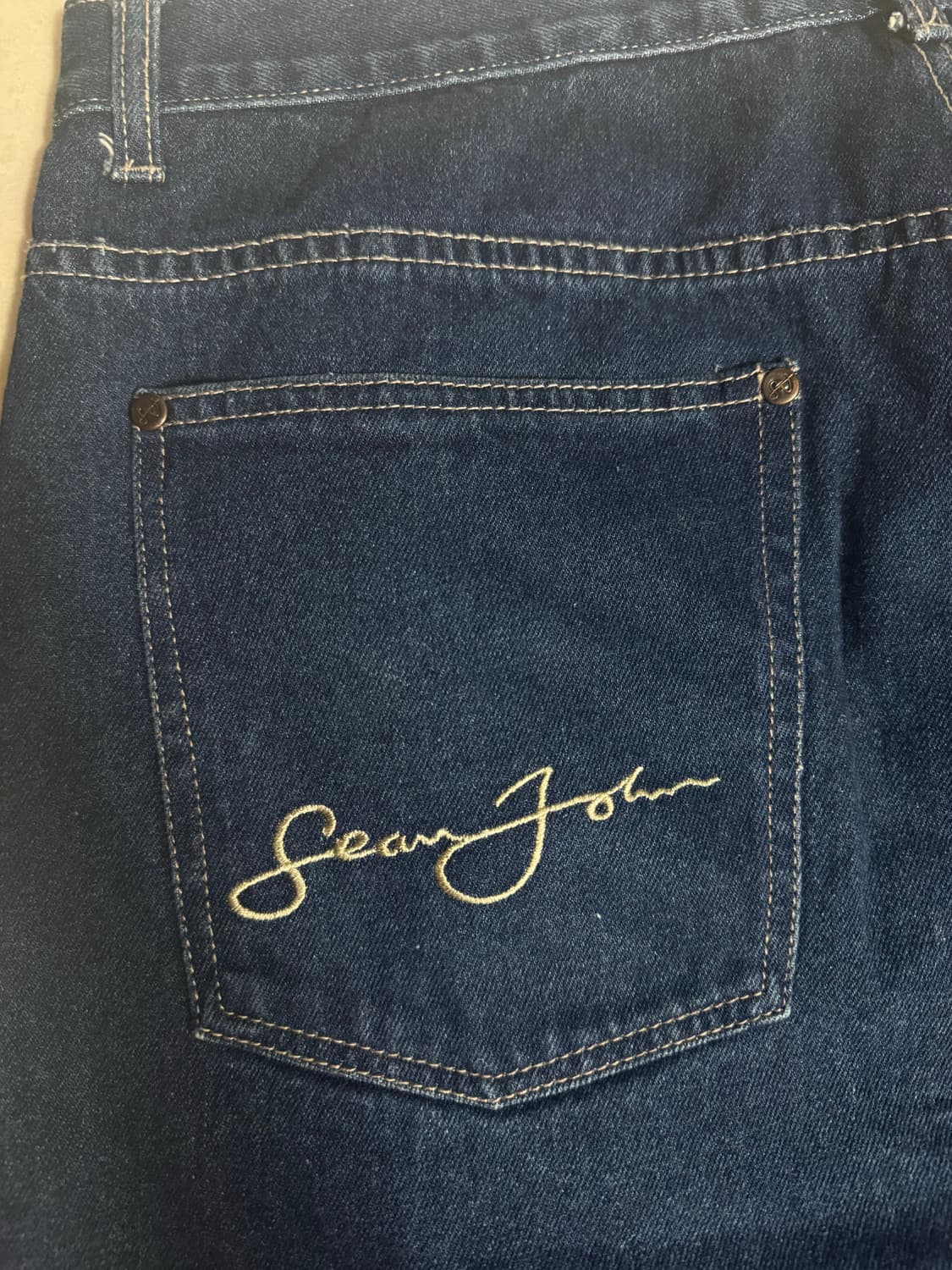 빈티지 sean john 션 존 더블니 상품이미지5