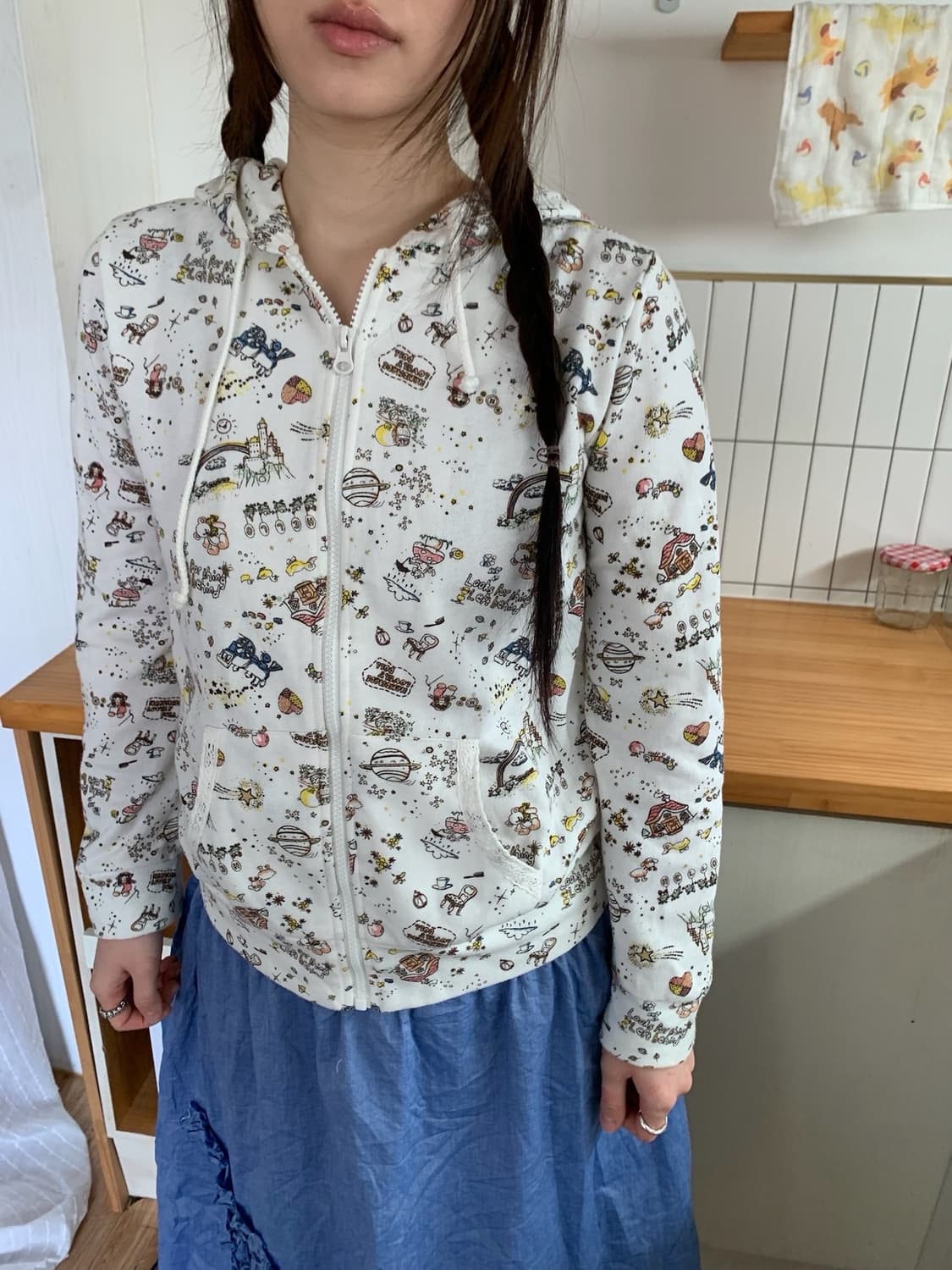 cute.. printing hoodie 상품이미지2