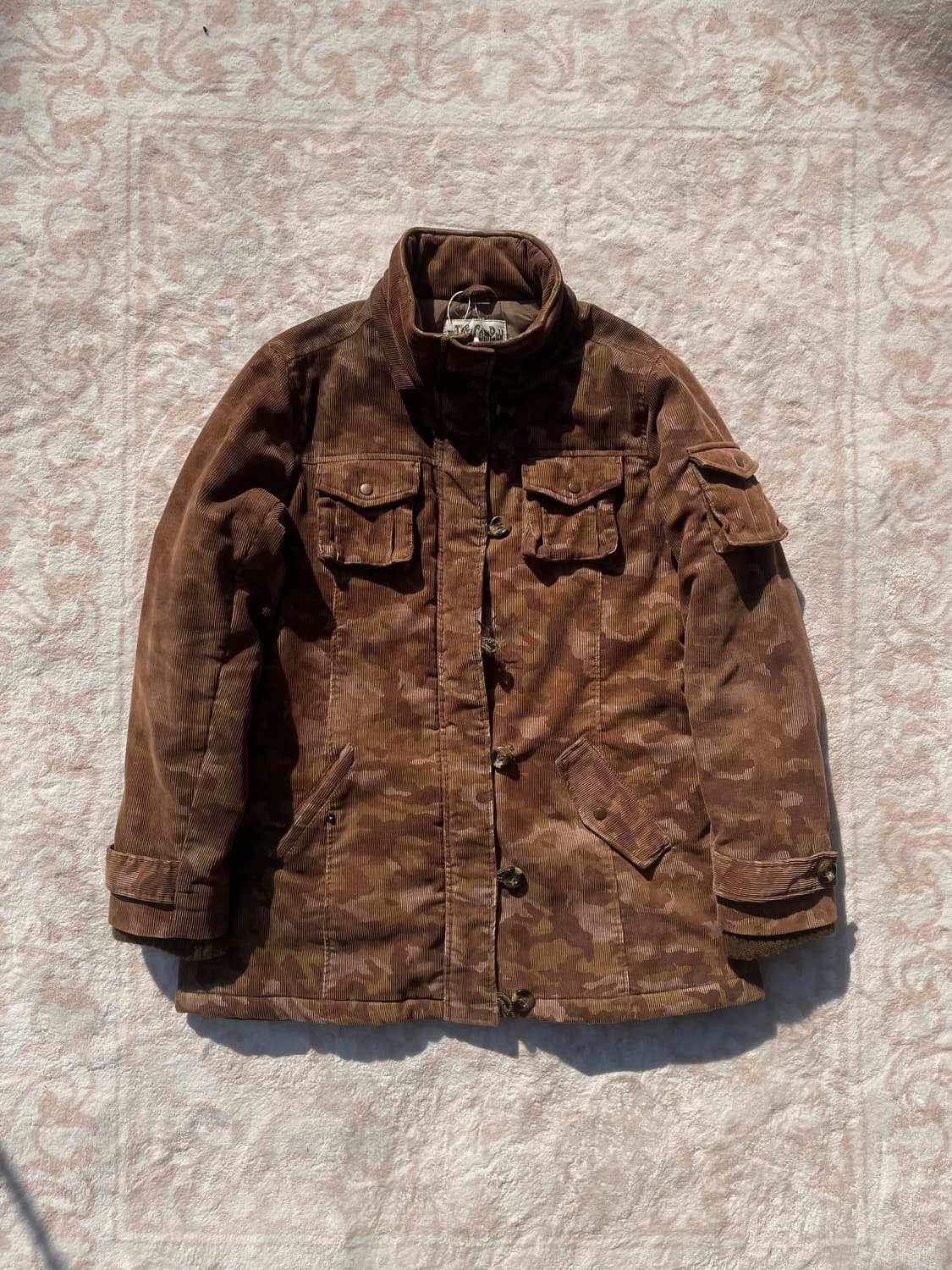 하와이안 코듀로이 브라운 카모 필드자켓 상품이미지3