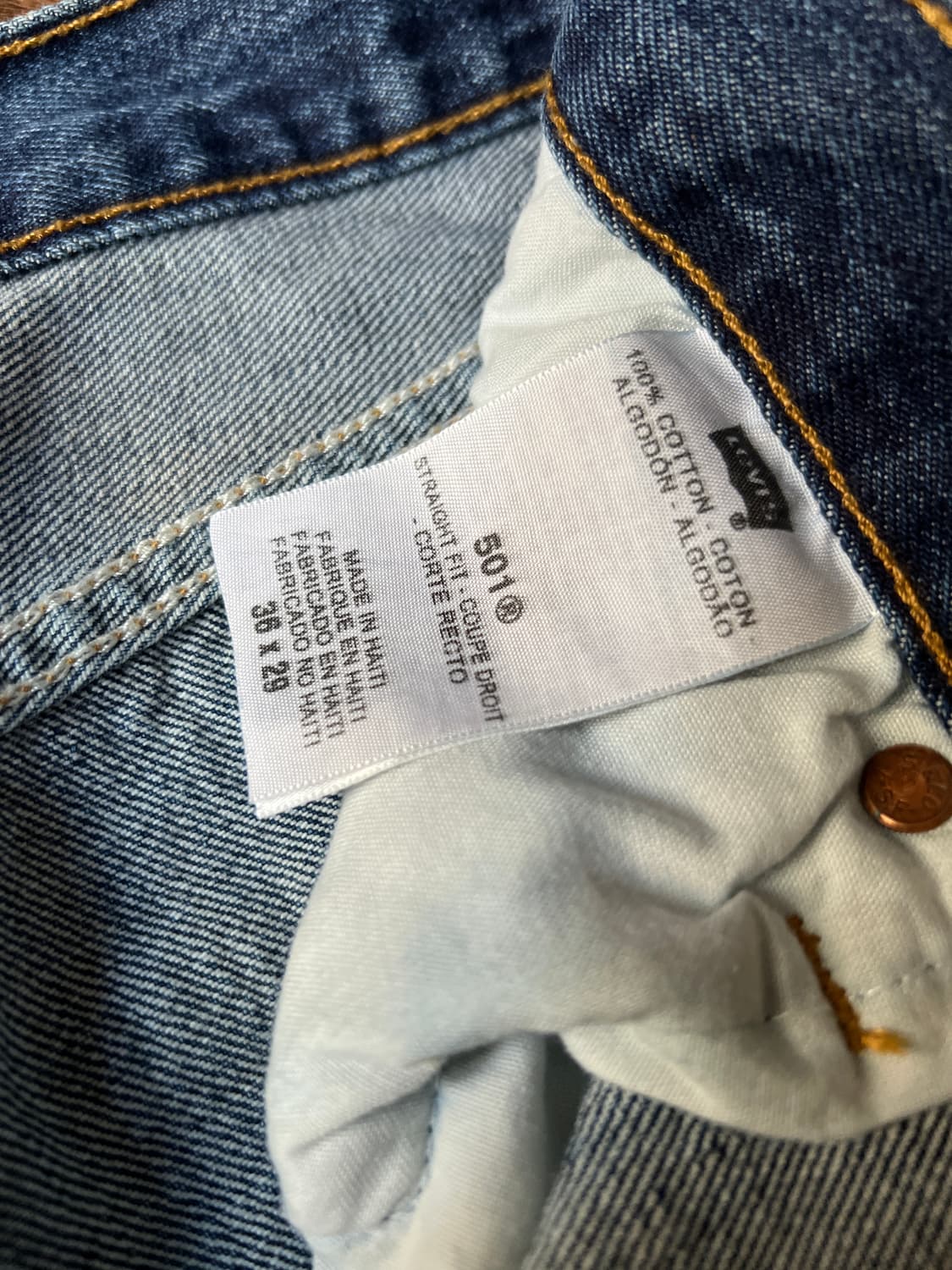 [36]리바이스 501 스트레이트핏 데님 팬츠 상품이미지5