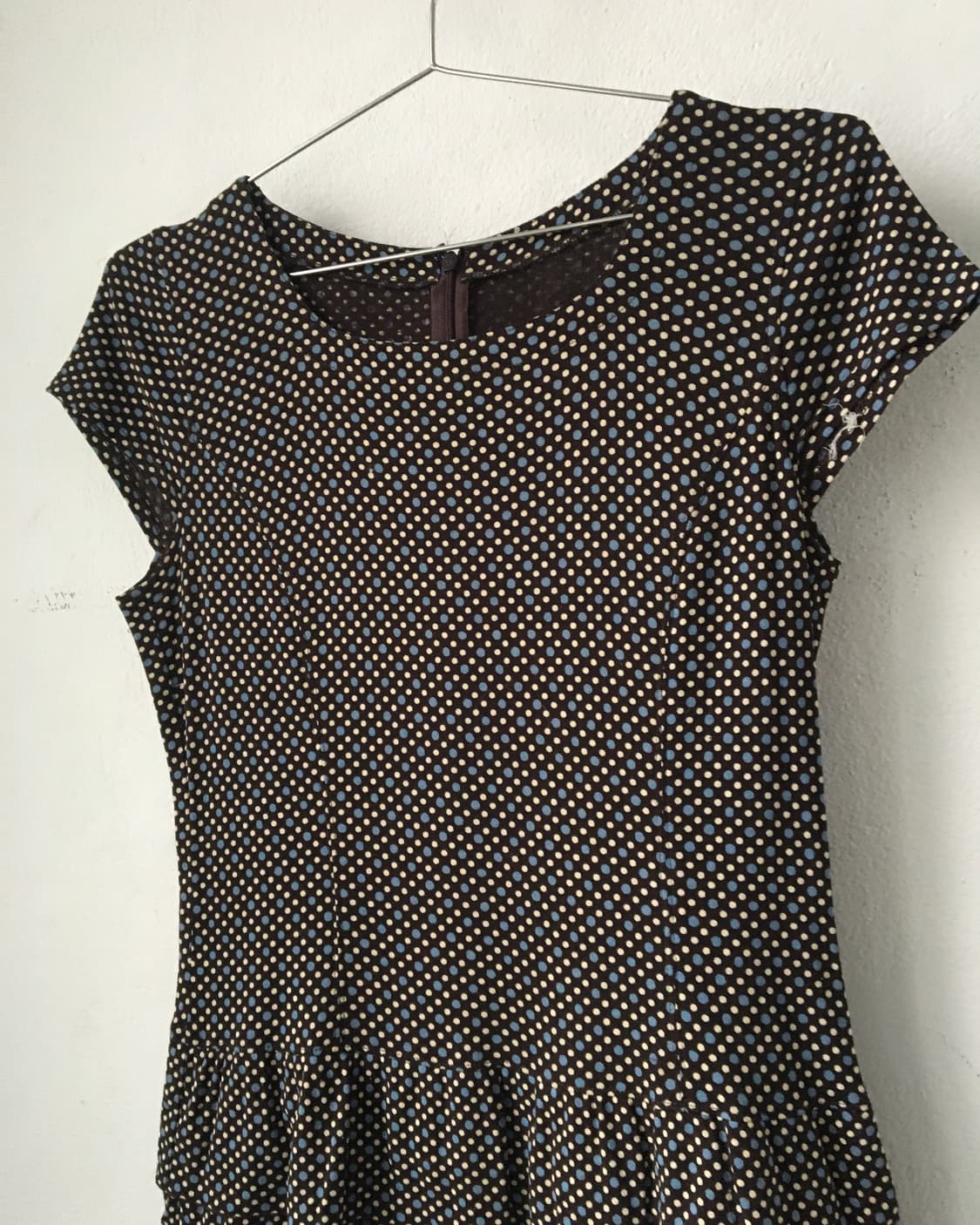 Dot pattern frill layer onepiece 상품이미지5