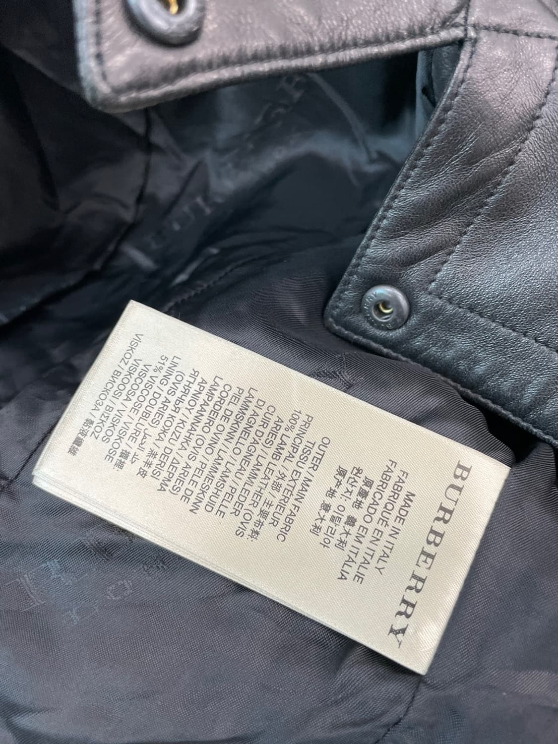 여) 버버리 런던 라이더 가죽자켓 상품이미지8