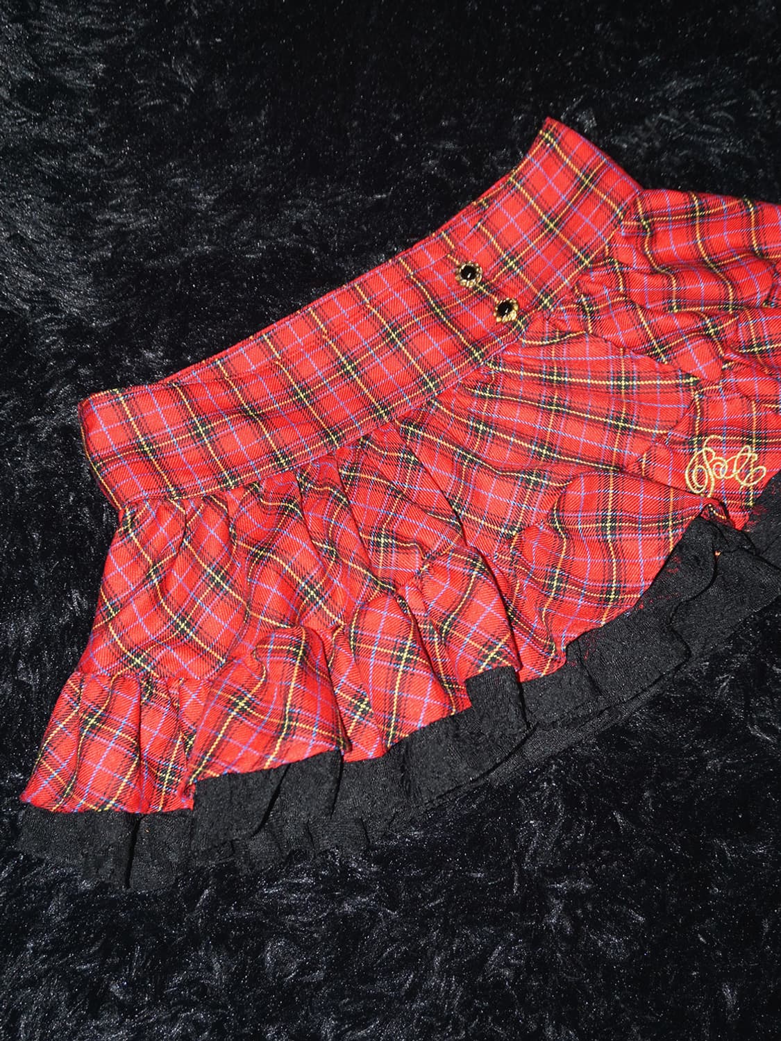 (banana chips) tartan check wrap skirt  상품이미지2
