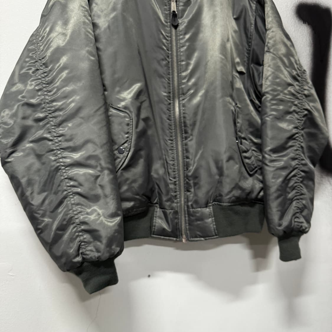 로스코 빅사이즈 리버시블 ma-1 플라이트 봄버 자켓 세이지그린 상품이미지4