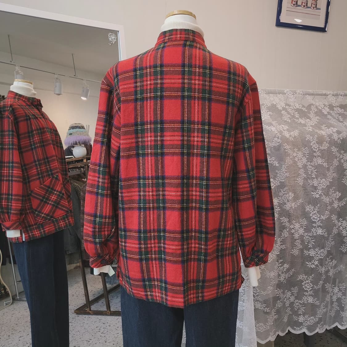 레드그린체크 포켓 울셔츠 (made in Japan) 상품이미지9