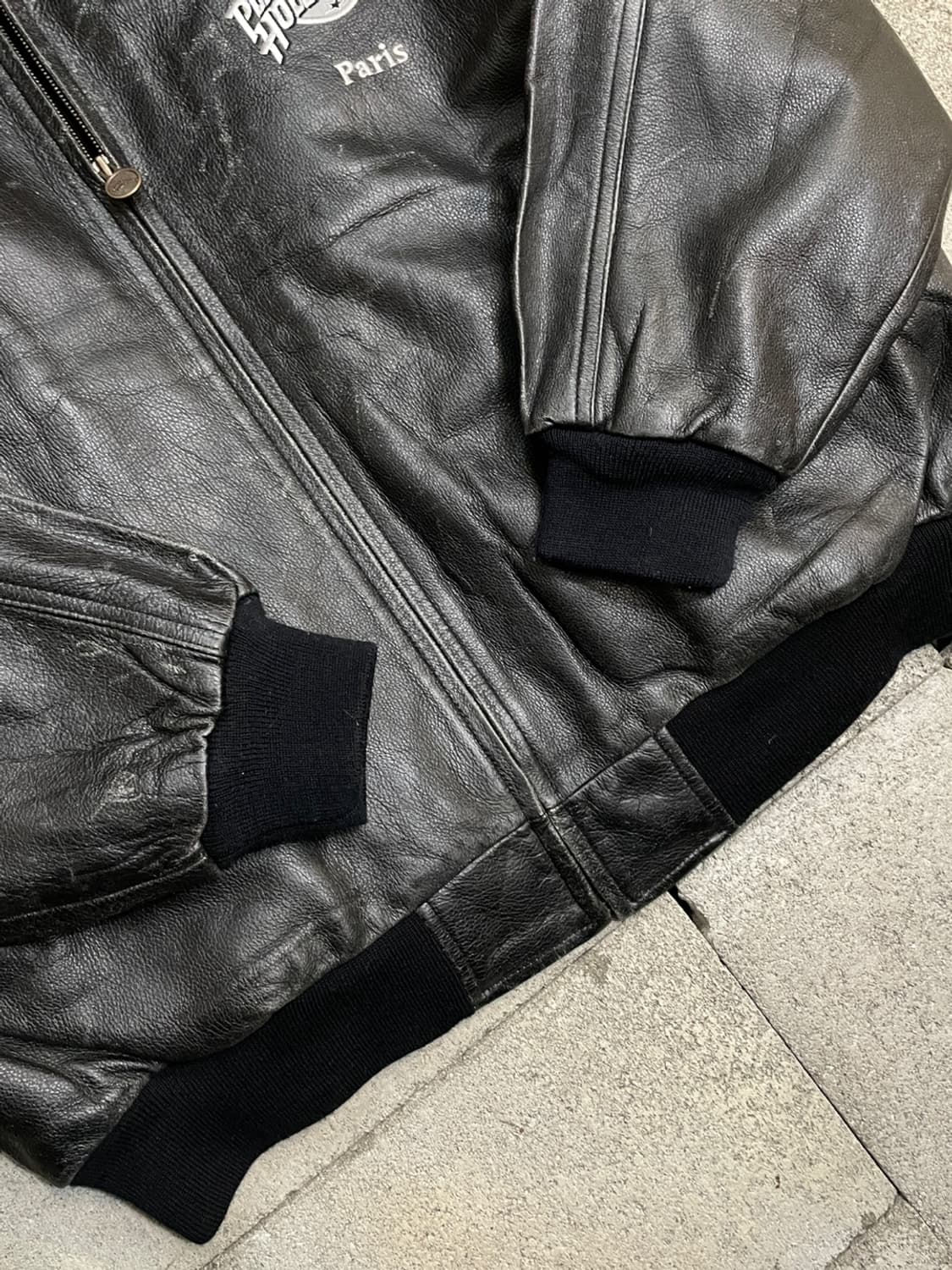 플래닛 할리우드 파리 레더 봄버 자켓 상품이미지5