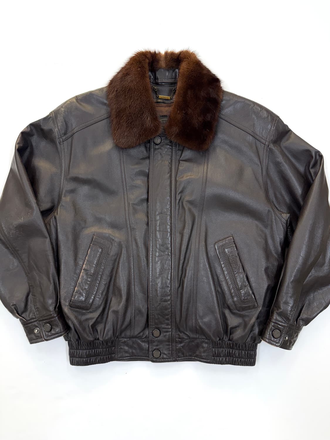 90s Ventura 양가죽 레더 봄버자켓 상품이미지1