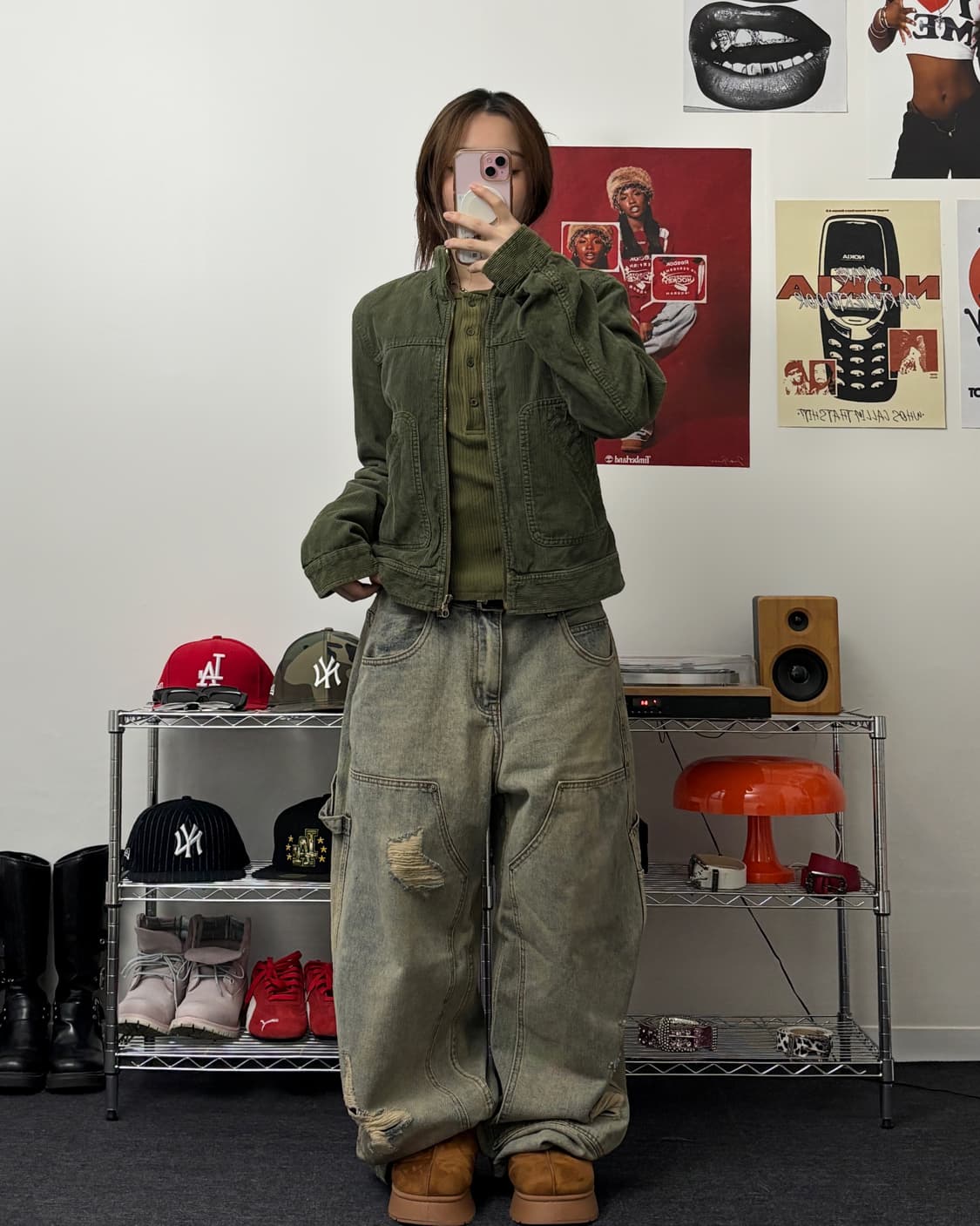 베네통 코듀로이 하이넥 트러커 자켓 상품이미지4