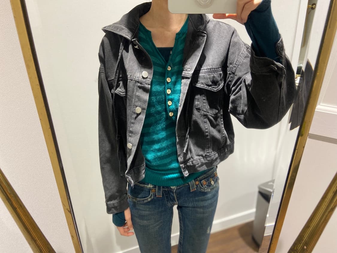 여성 흑청 자켓 상품이미지1