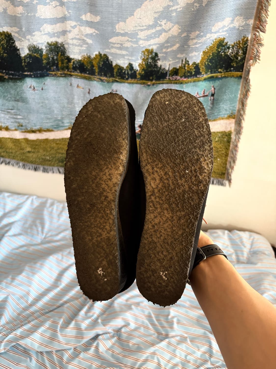 클락스 왈라비 스웨이드 블랙 285 상품이미지2