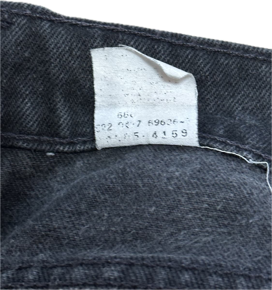 90s 리바이스 505 흑청 블랙진 오렌지탭 커팅진 상품이미지4