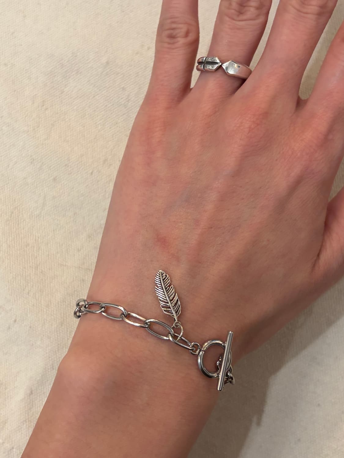 🐰🐻 토곰아비 실버 체인 팔찌 상품이미지7