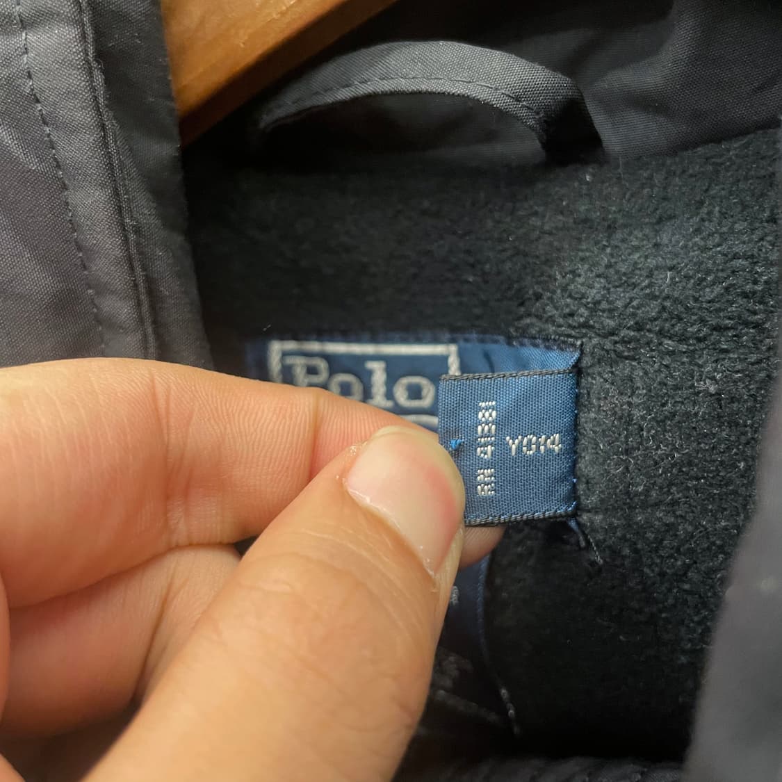 90s 폴로 랄프로렌 페리 자켓 내장 후드 폴리쉘 블랙 블루종 봄버RRL 상품이미지8