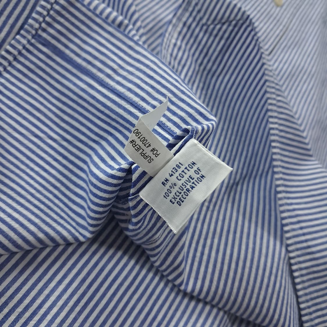 CK355 3XB 폴로 90s 스트라이프 시어서커 반팔 셔츠 남방 상품이미지5