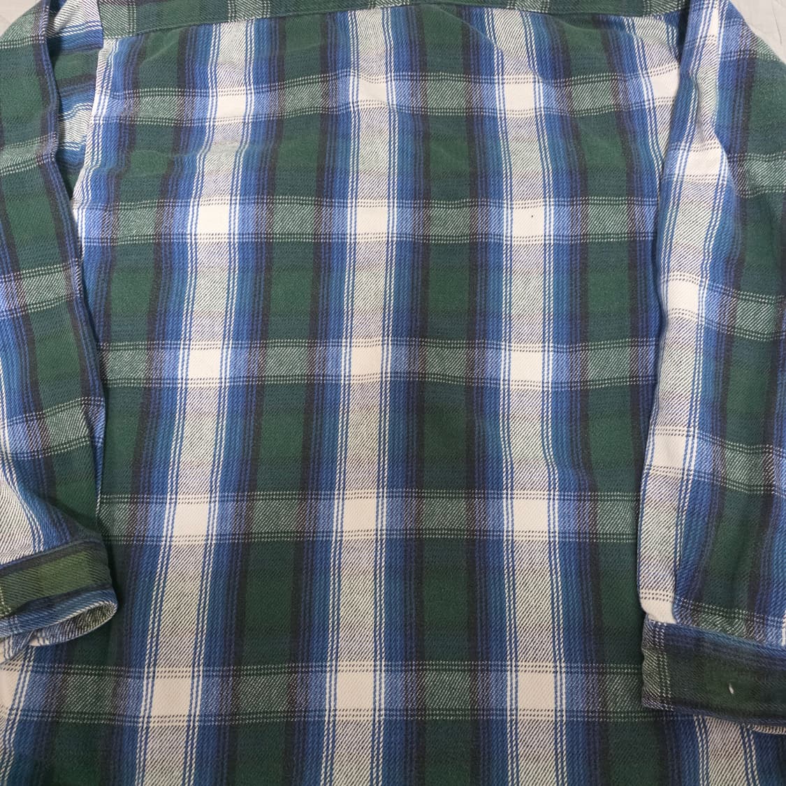 [XL] 90s 파이브 브라더 빈티지 플란넬 체크 셔츠 그린/블루 상품이미지5