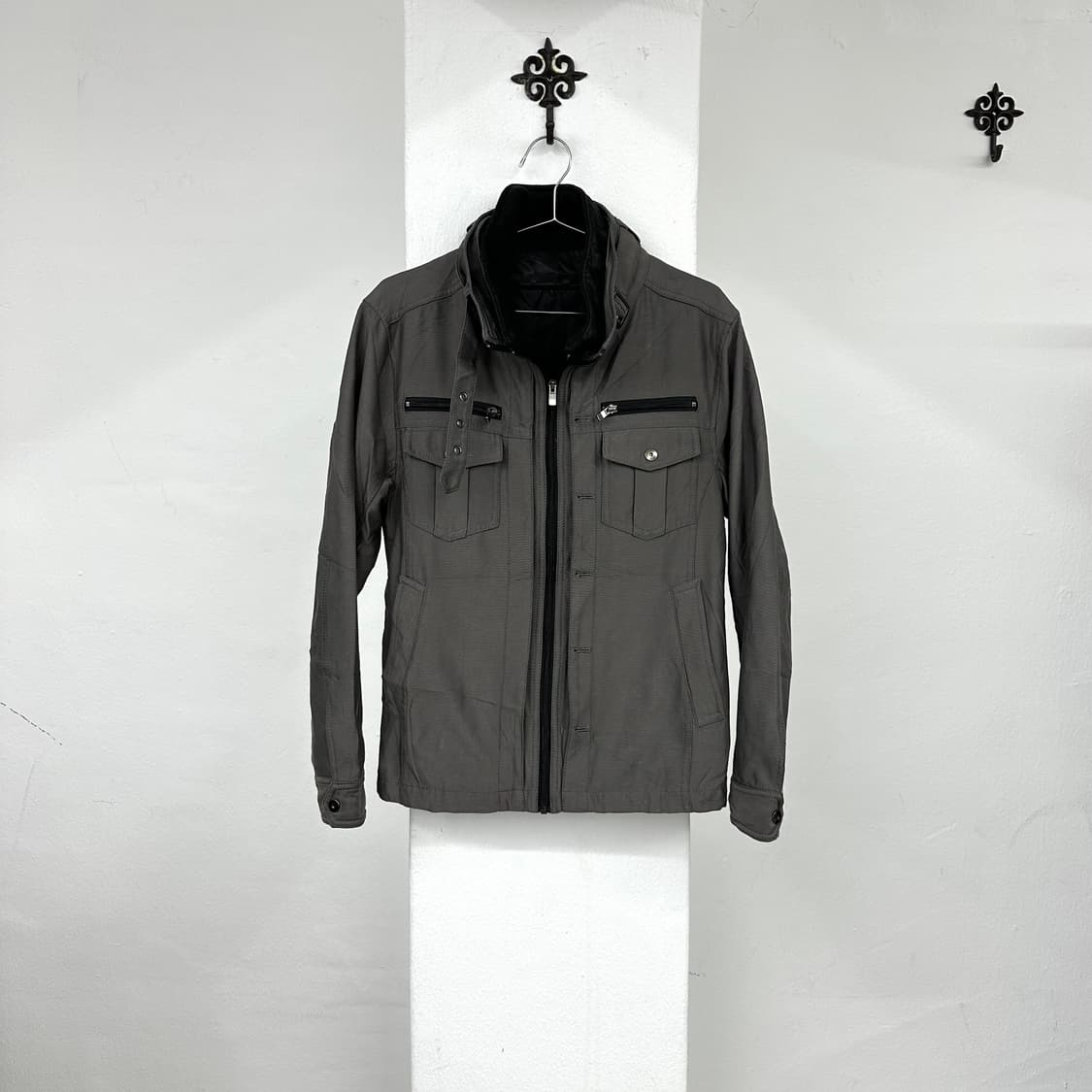 Grey double layered zip jacket 상품이미지3