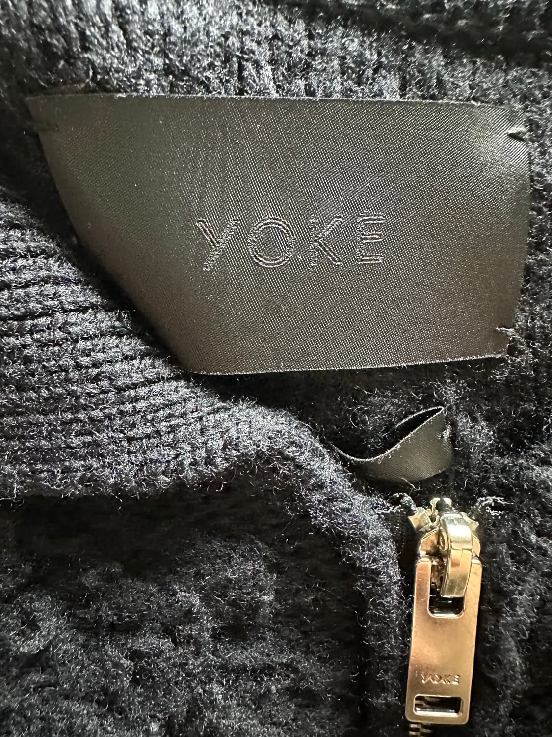 YOKE 요크 24FW 자카드 울 집업 니트 블루종 상품이미지2