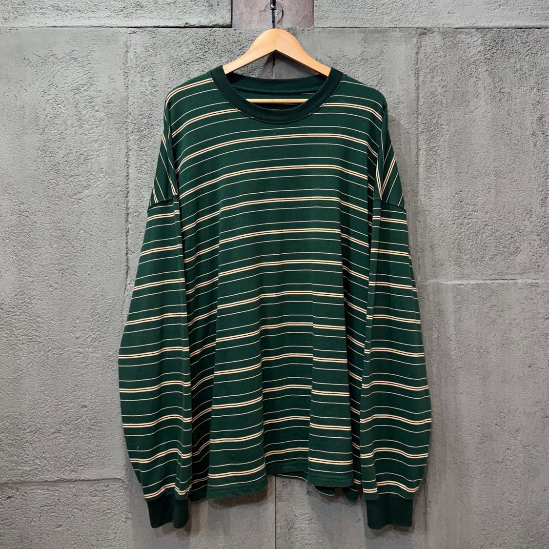 오버사이즈 스트라이프 롱슬리브 티셔츠 (2XL)   상품이미지1