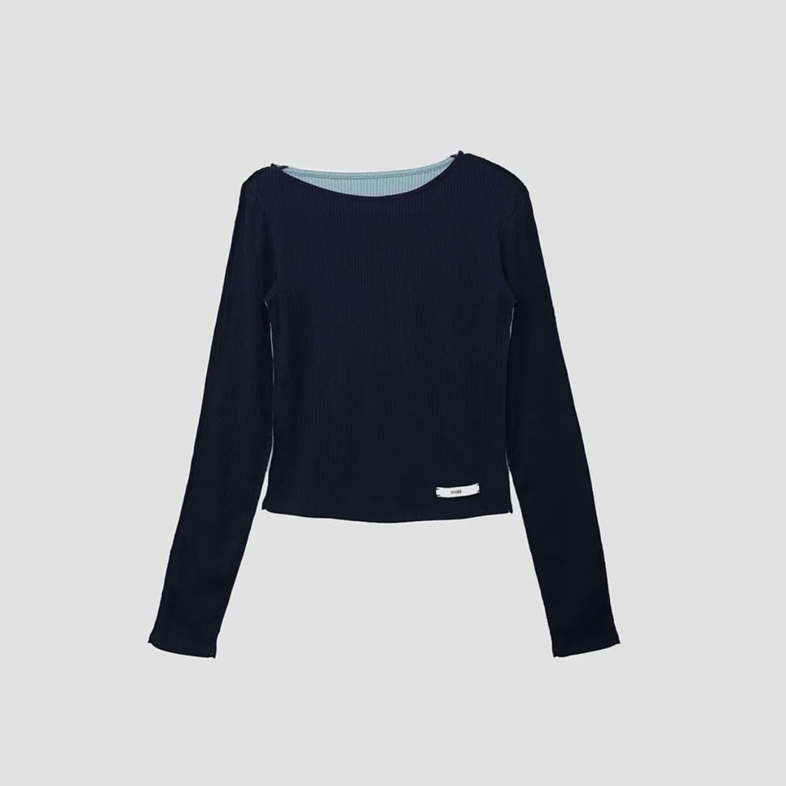 LONG SLEEVE TOP IN NAVY/MINT 상품이미지2