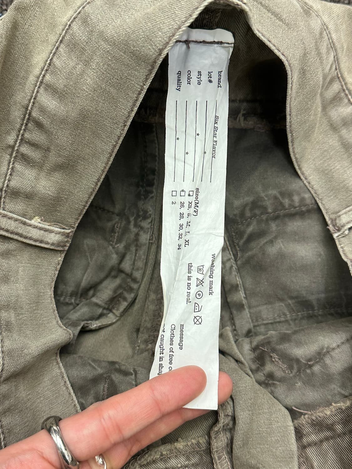 M)Japanese vintage 레이어드 체크패턴 브라운 데님팬츠 상품이미지4