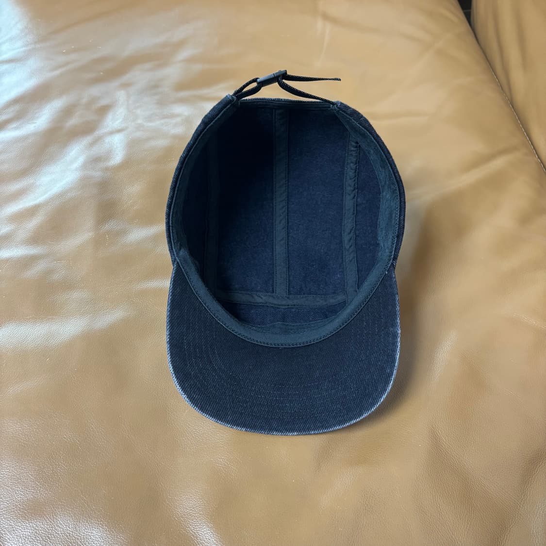 슈프림 캠프캡 모자 박스로고 데님 블랙 상품이미지6