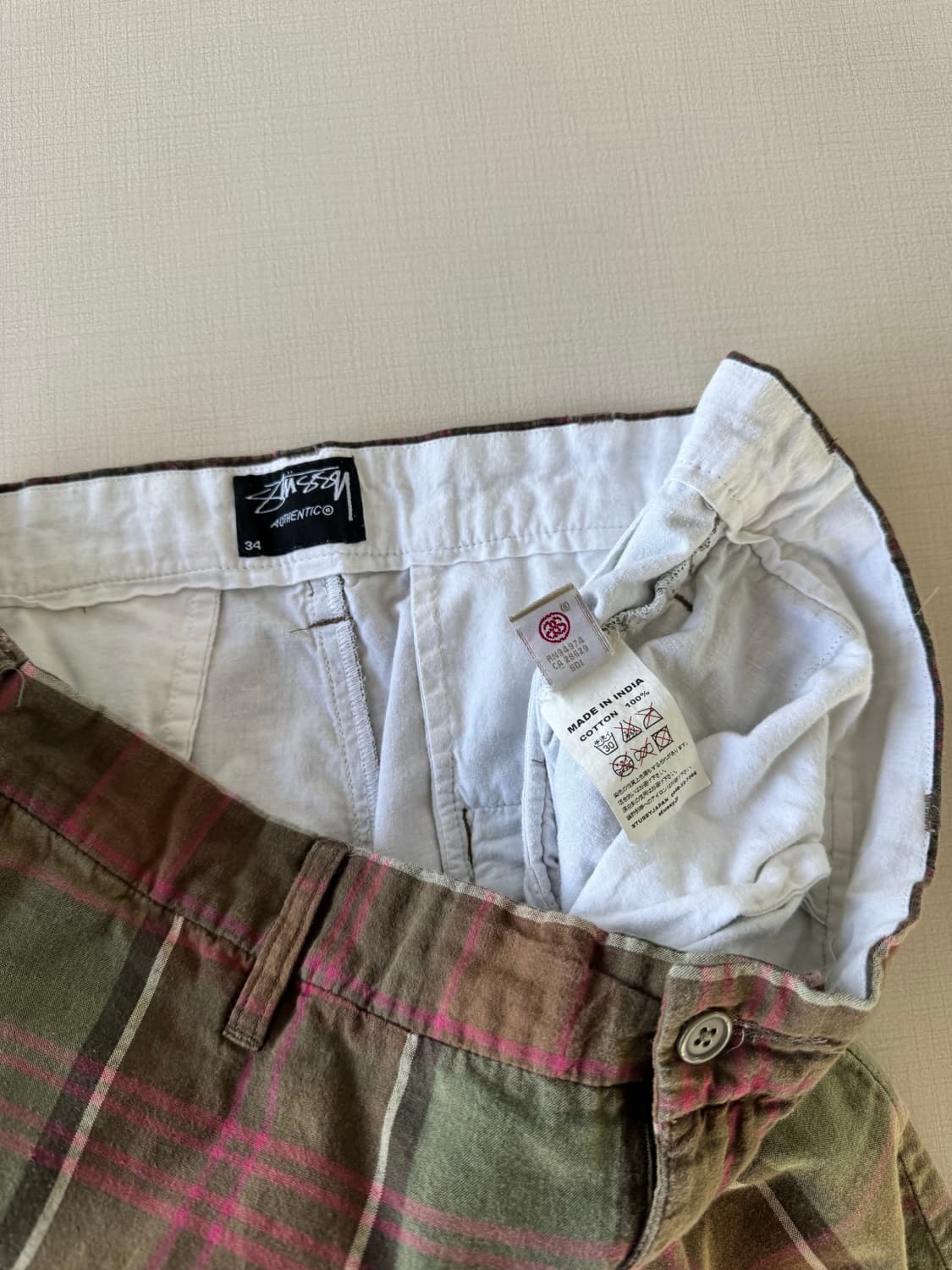 00s 스투시 체크 반바지 상품이미지3